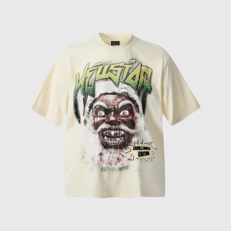 Hellstar Santa Claus Graphic Print T-Shirt