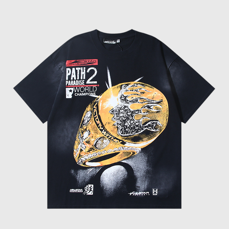 Hellstar Big Rings Black T-Shirt