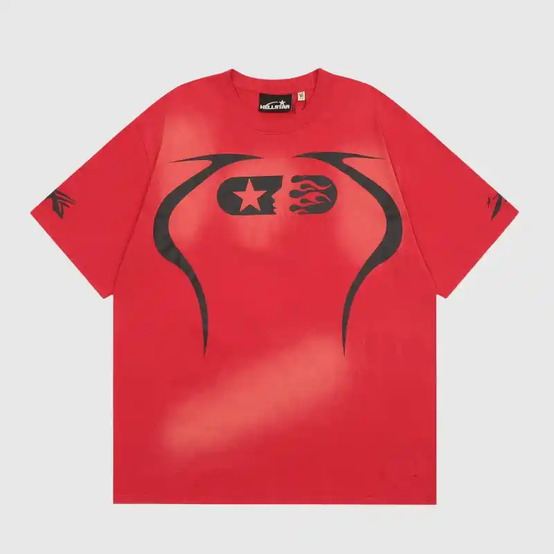 Hellstar Warm Up T- Shirt Red - Image 1