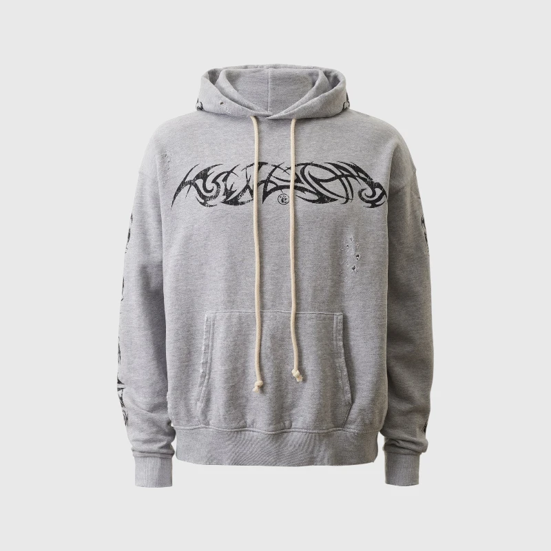 Hellstar Tribal Flame Logo Hoodie Front