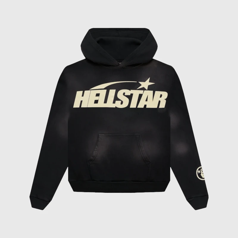 Hellstar Smoke Black Uniform Hoodie Front